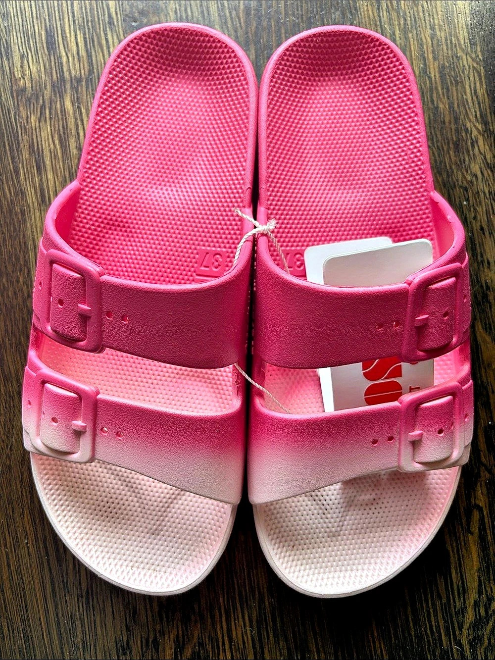 Freedom Moses Freedom Slides in Pink & White US 6/7